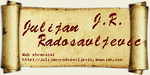 Julijan Radosavljević vizit kartica